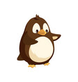 penguin looking in distance and walking isolated vector image vector image
