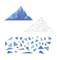 polygonal puzzle game collect a mountain vector image