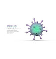 virus abstract 3d viral microbe isolated vector image vector image