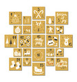 christmas advent calendar hand drawn elements vector image