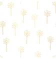 gold foil palm trees seamless pattern tile vector image vector image