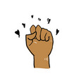 hand drawn fist symbol for black lives matter vector image