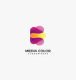 logo triangle gradient colorful style vector image