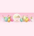 easter typography big sale poster with eggs vector image vector image