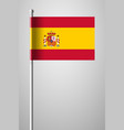flag of spain national on flagpole isolated vector image