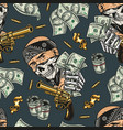 money colorful vintage seamless pattern vector image vector image