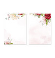 set of card templates with watercolor colorful vector image