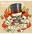 skull tattoo design vector image