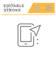 mobile navigation editable stroke line icon vector image