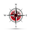 red compass vector image vector image