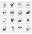 set of icons for theme eating vector image