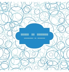 Abstract blue circles frame seamless pattern Vector Image