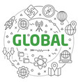 global linear slide vector image