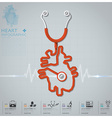heart shape stethoscope health and medical vector image
