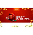 merry christmas modern postcard for website vector image vector image