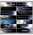 set of modern banners electric lighting effect vector image