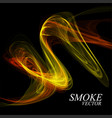 abstract colorful smoke isolated on black vector image