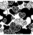 seamless pattern background with hearts vector image