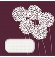 cute unique floral card with peonies vector image vector image