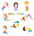 Yoga for kids cartoon Royalty Free Vector Image