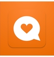 modern like orange icon vector image vector image