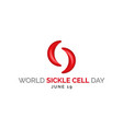 world sickle cell day vector image vector image