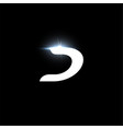 d letter logo bold italic for automotive vector image vector image