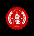 modern craft beer drink logo sign for bar pub vector image