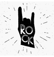 rock hand sign silhouette vector image
