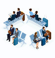 trendy people isometric 3d businessmen vector image vector image