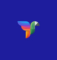 abstract bird logo design creative eagle vibrant vector image vector image