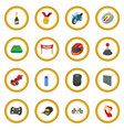 car racing cartoon icon circle vector image