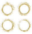 round gold border frame vector image