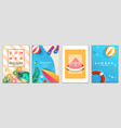 summer flyer design vector image vector image