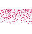 flowers petals falling on transparent background vector image vector image