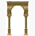 golden luxury classic arch portal with columns vector image vector image