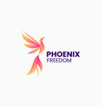 logo phoenix gradient colorful style vector image vector image