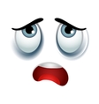 tired emoticon sign vector image