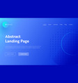 abstract geometric circle line shape landing page vector image vector image