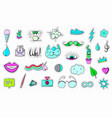 big set vaporwave styled colorful modern vector image vector image
