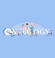 oncology flat text composition vector image vector image