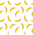 seamless pattern of yellow bananas on a white vector image vector image