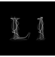 smoke font letter l vector image