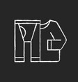 thermal underwear chalk white icon on black vector image vector image
