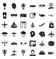 aircraft icons set simple style vector image