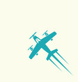 airplane isolated colored icon vector image