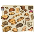 bread on white background vector image vector image