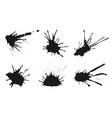 ink splash splatter paint stain banner set vector image