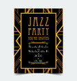 art deco vintage invitation template design vector image