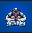 bigfoot angry snow man vector image vector image